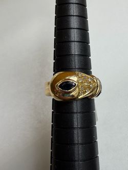 18K YELLOW GOLD RING , SIZE 4.5