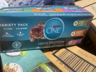 Purina ONE High Protein Cat Food Variety Pack, 12 Count 3 oz Cans