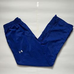 Mens Under Armour Windbreaker Workout Tracksuit Pants Sportswear Blue/White XL