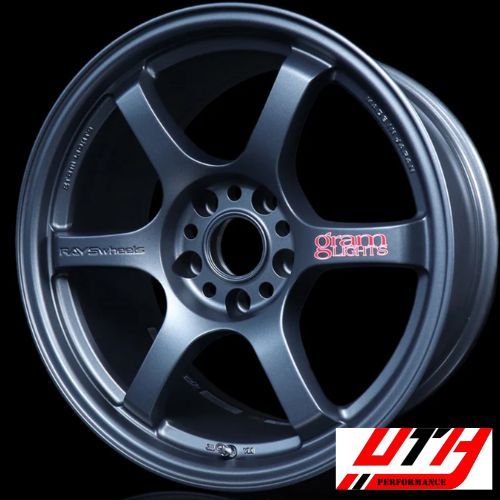 RAYS GRAMLIGHTS 57DR 18x9.5 5x114 +22 EVO 8 9 10 WRX STI GRB WHEELS GUN BLUE 2