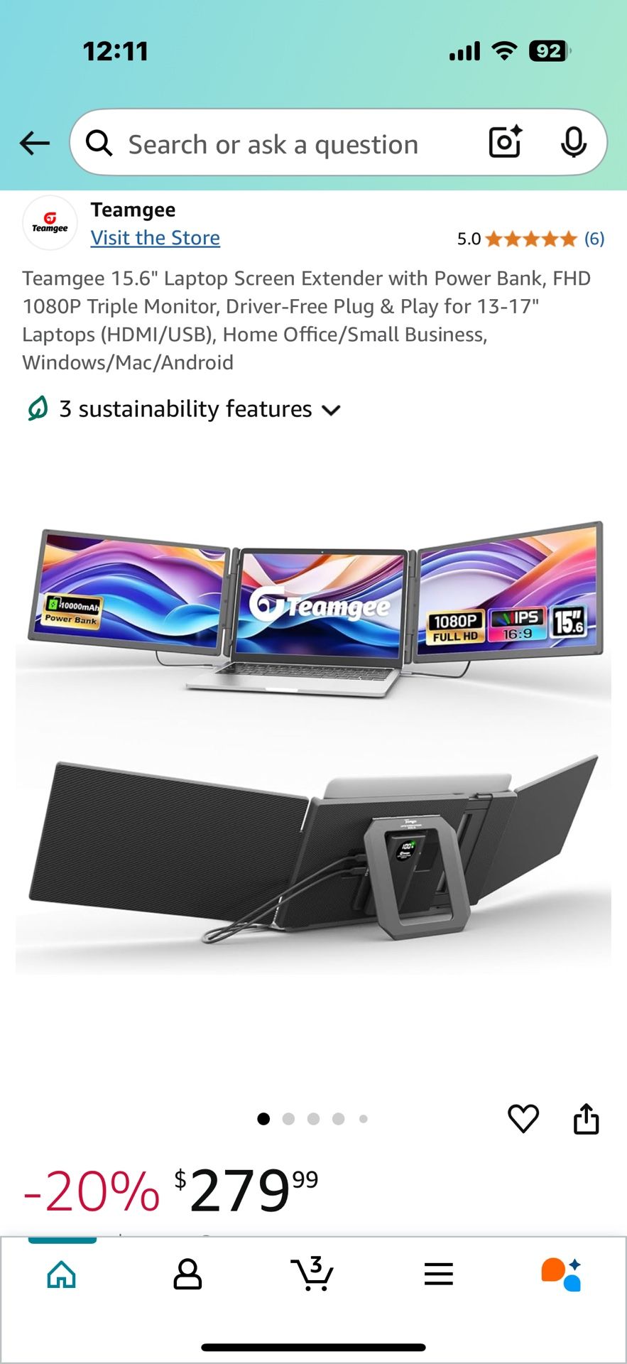 Laptop Screen Extender/Triple Monitor