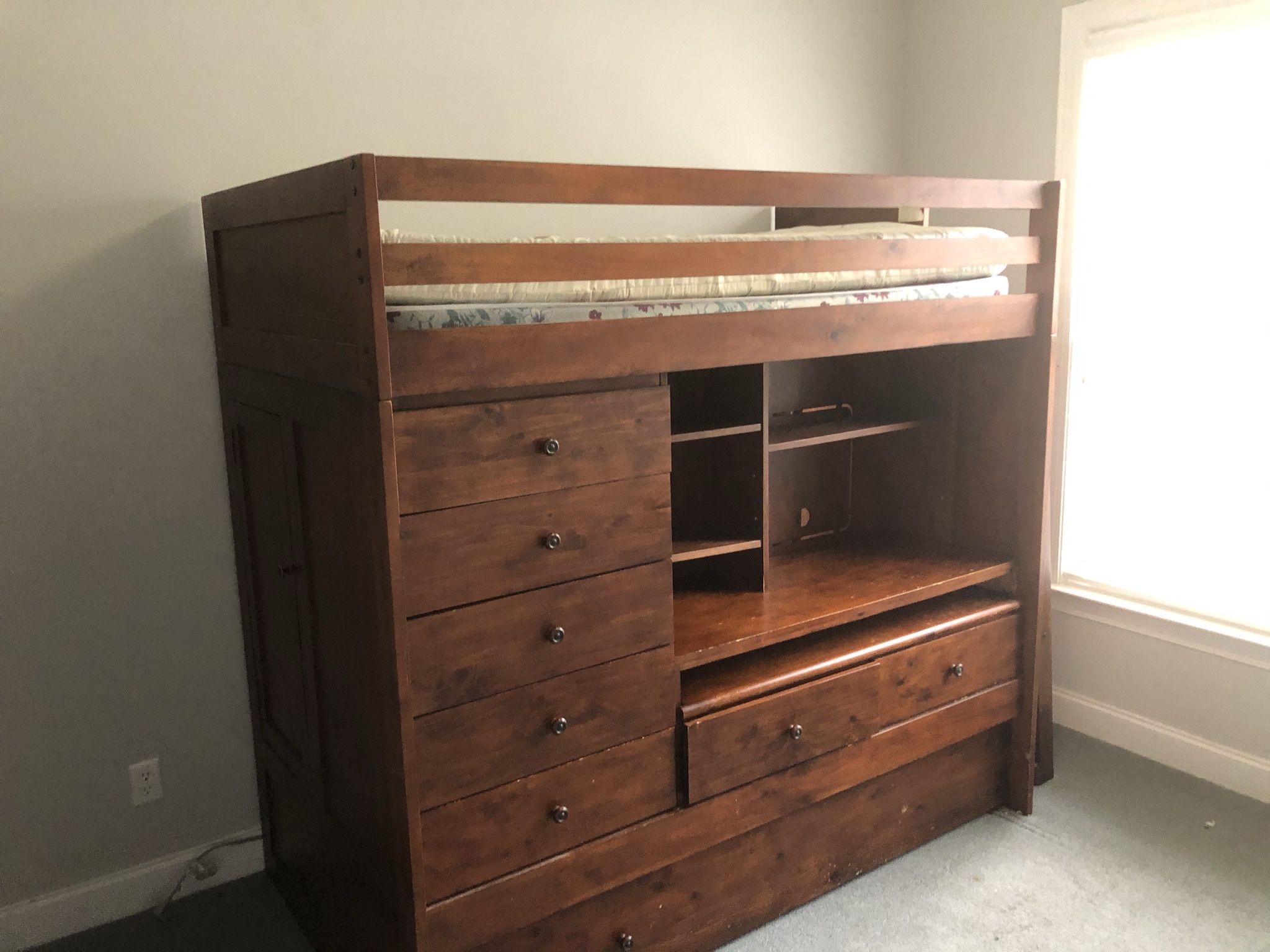 Loft/Dresser/ Desk/ Storage/ Two Twin Bed Combo unit