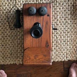 Antique Kellogg Early 1900 Wood Phone
