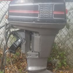 clean 90s 50 hp mercury force outboard boat motor