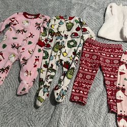 Christmas Baby Girl Clothes Size 9-12 Months Lot