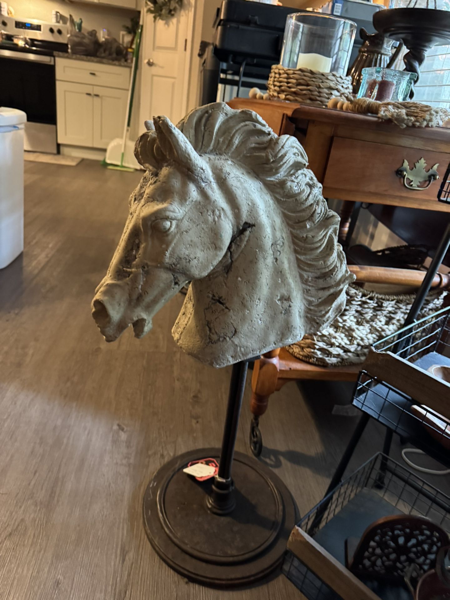 Vintage Horses Head Stone