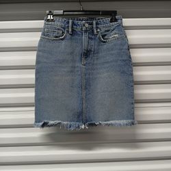ALLSAINTS Denim Jeans Skirt Womens Size 2 Blue Casual Western Grunge Medium Wash