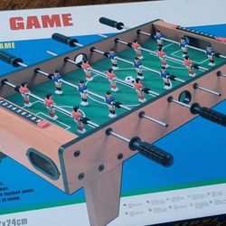  27" Foosball Table, Portable Tabletop Soccer Game w/ 2 Footballs & 18 Soccer Keepers for Family Night, Game Room, Arcades, Bars, Parties, Wooden Foot