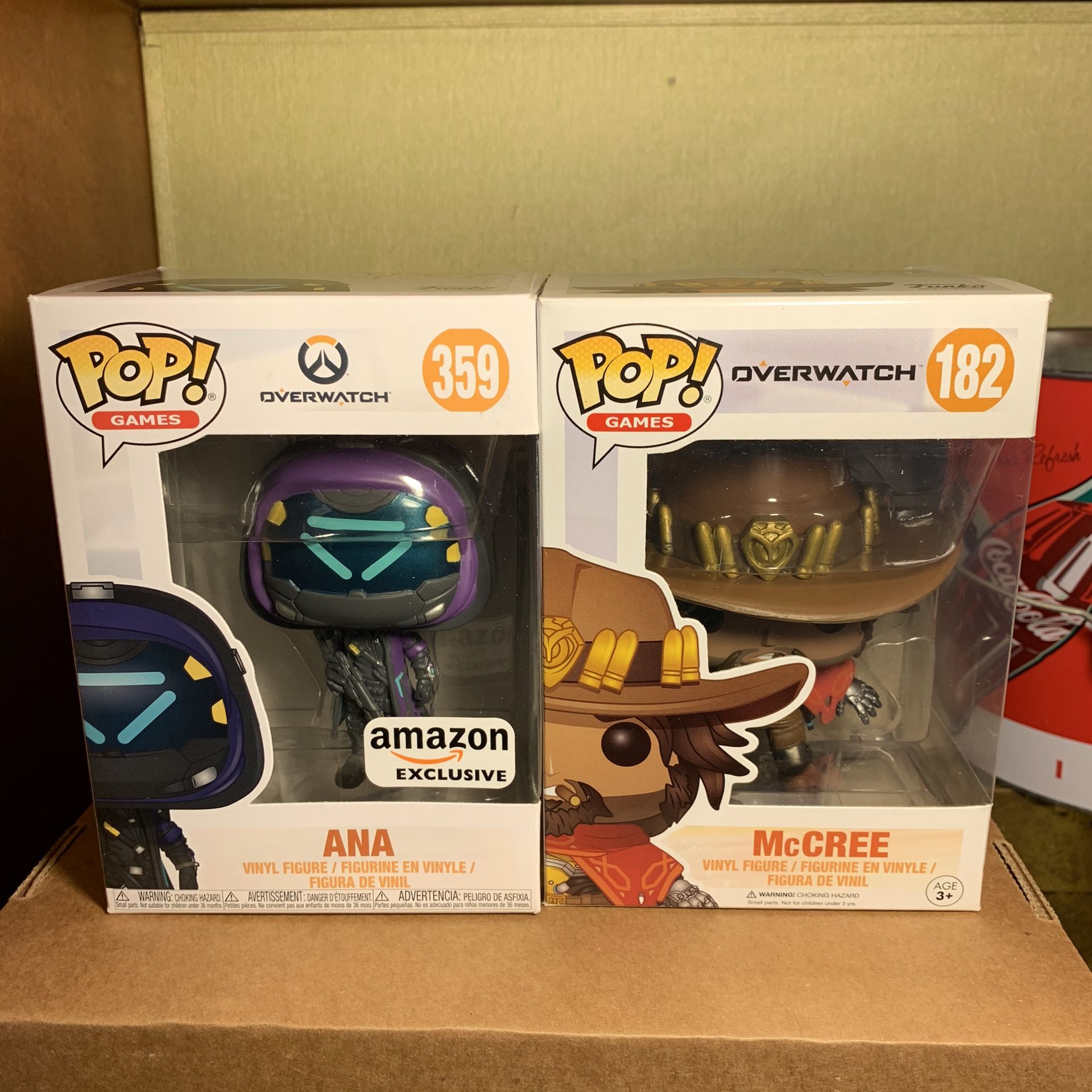 Funko pop games overwatch Ana amazon exclusive and McCree