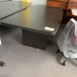 Modern Gray Conference Table Boat Shape 42”x96”