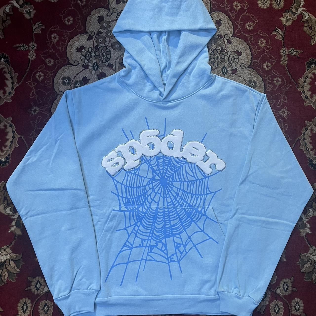 Light Blue Sp5der Hoodie