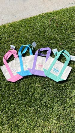 Trader Joe mini tote bags (pastel colors)