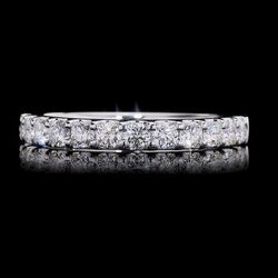 SPARKLING 💖 Round Brilliant, 0.63 ctw, VS2 Clarity, I Color, Diamond Band Ring 💍😍