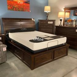 
🗨ASK DISCOUNT COUPOn☆ queen King full twin bed dresser mirror nightstand bunk bed options◇
Loga Brown Sleigh Storage Platform Bedroom Set 