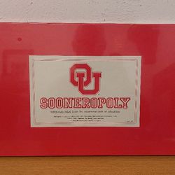 New Sealed University of Oklahoma Sooneropoly Monopoly Board Game Oklahoma Sooners OU