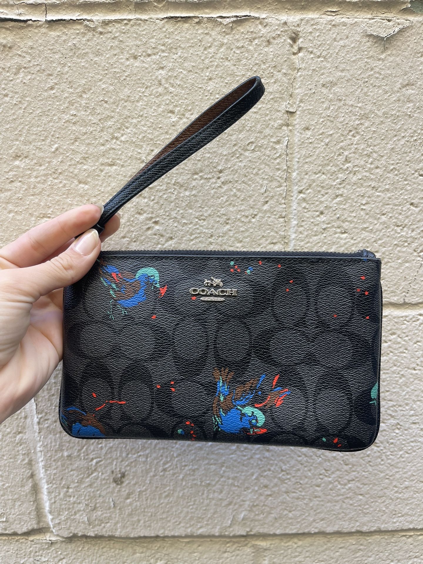 COACH wristlet (rooster print)   