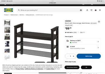 Ikea Shoe Bench/Rack Hemnes