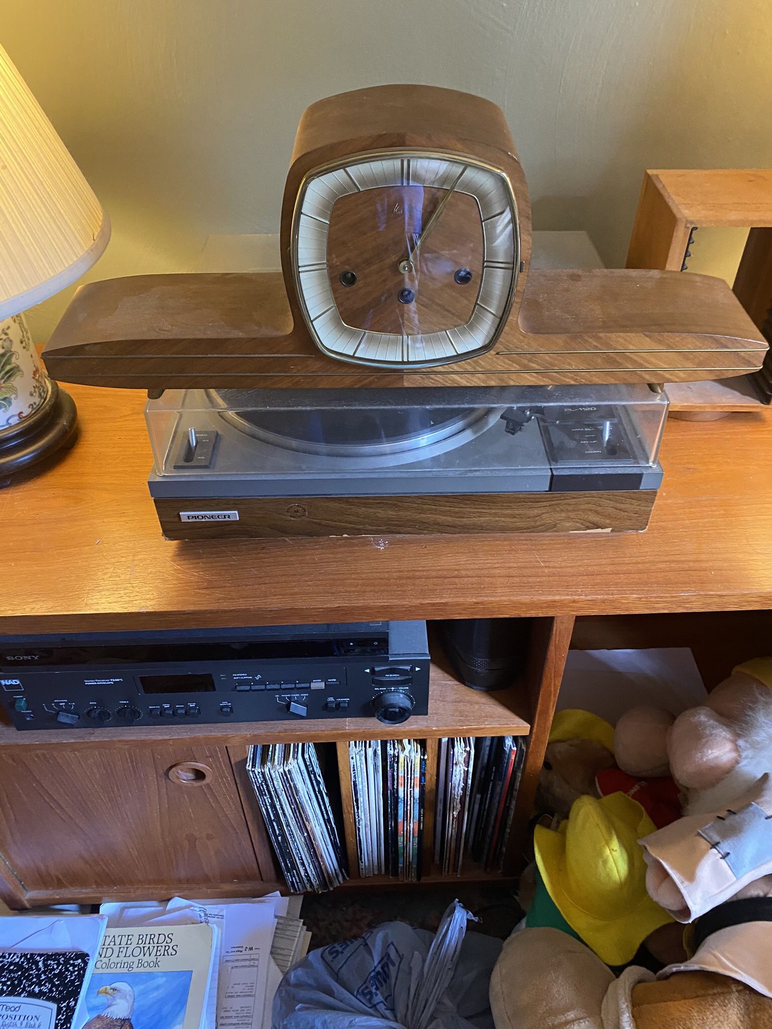 Absolutely Beautiful German Design Mid Century Modern Camelback Clock