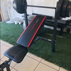 Bench Press And 100lbs Of Weights All Included Gym Equipment