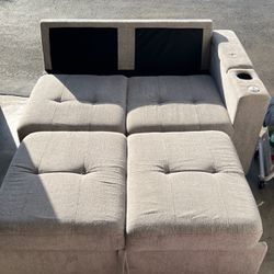 L Shape Pull Out Couch (gray)