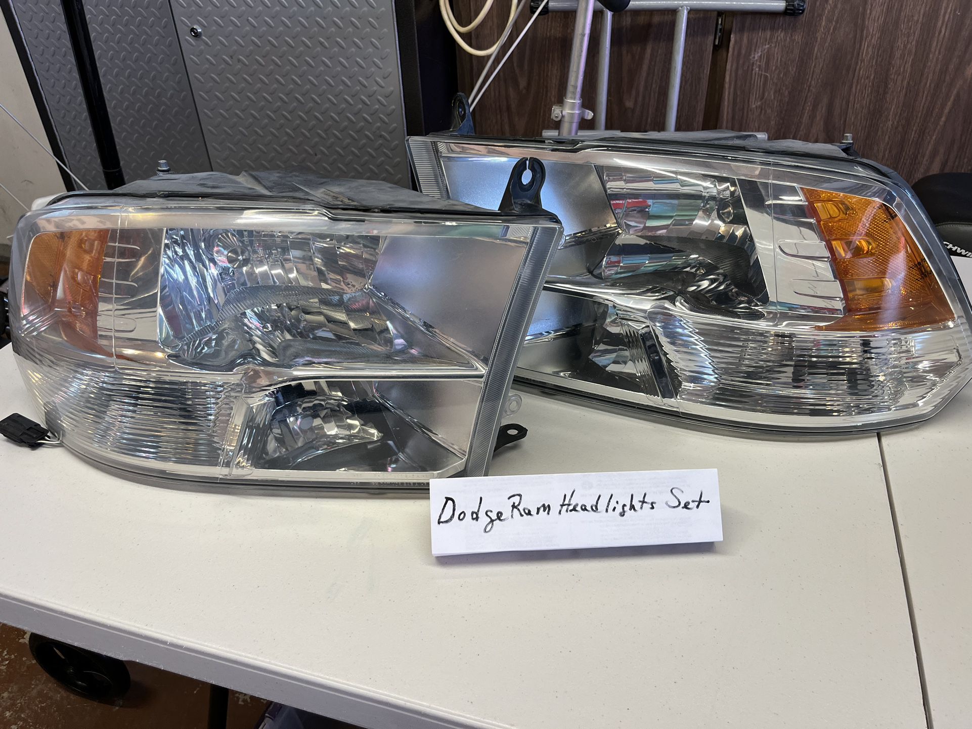 Set Of Headlights For Dodge Ram