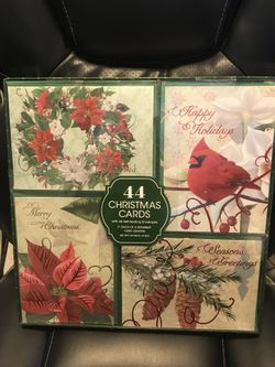 Brand New 44 Self-Sealing Christmas Cards
