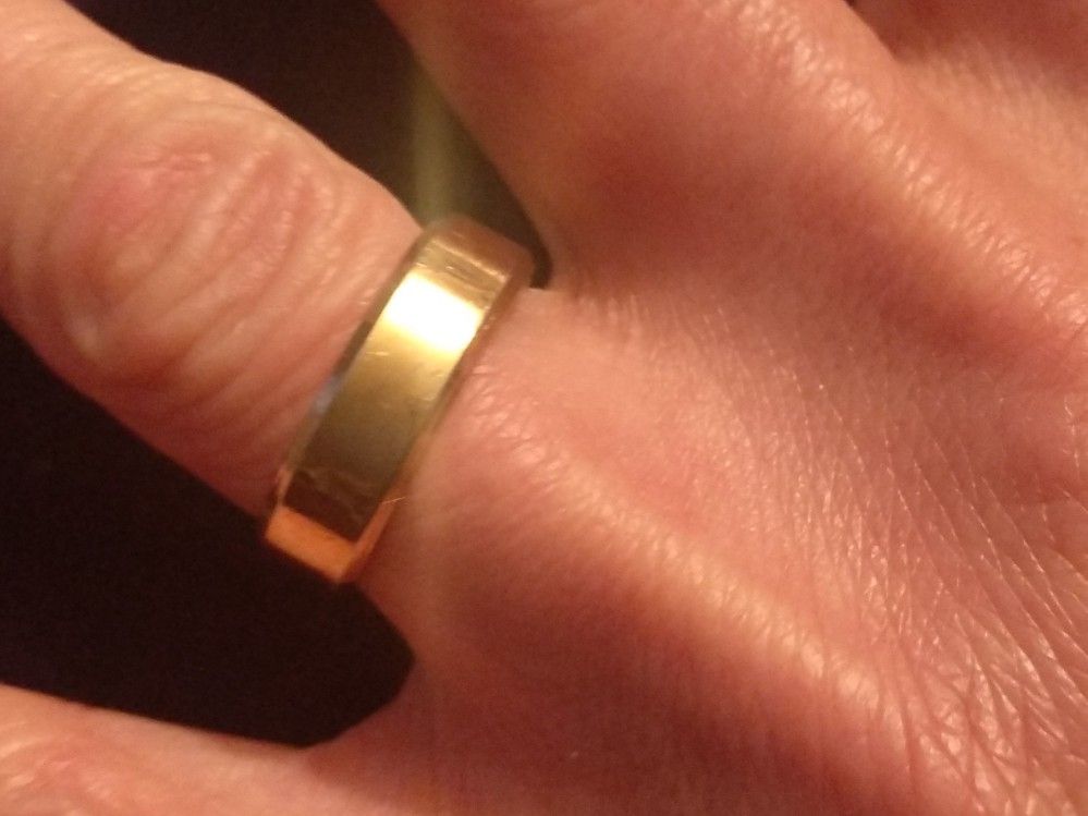 Mens Tungsten Steel/Gold Plated Wedding Band