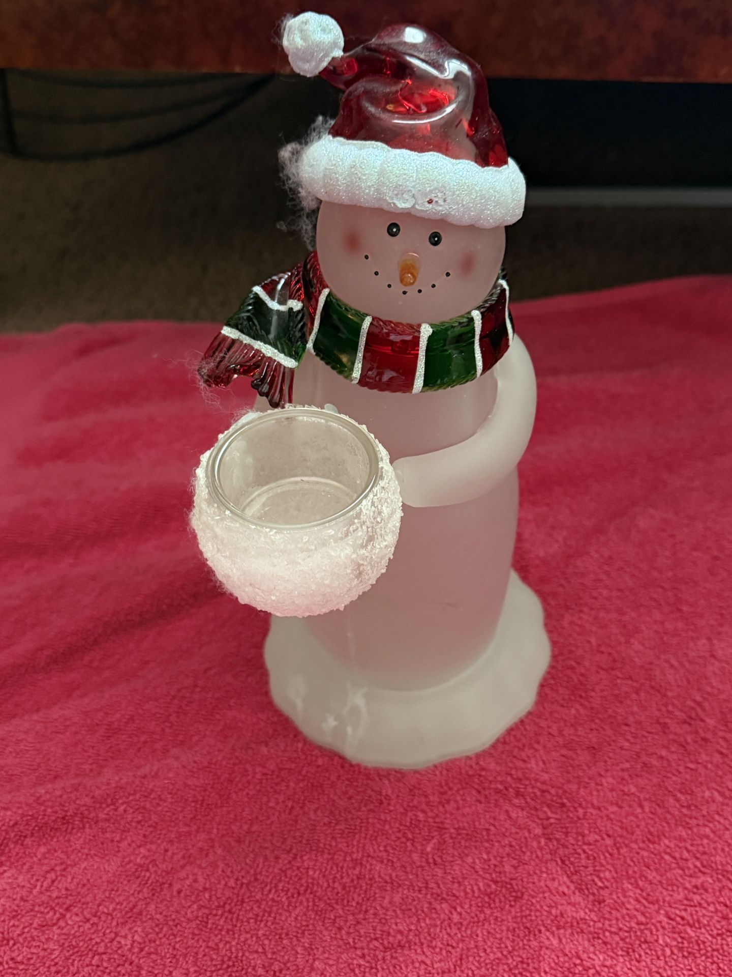 Snowman Votive candle holder