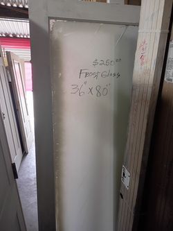 36x80  FROSTED GLASS  read Description 