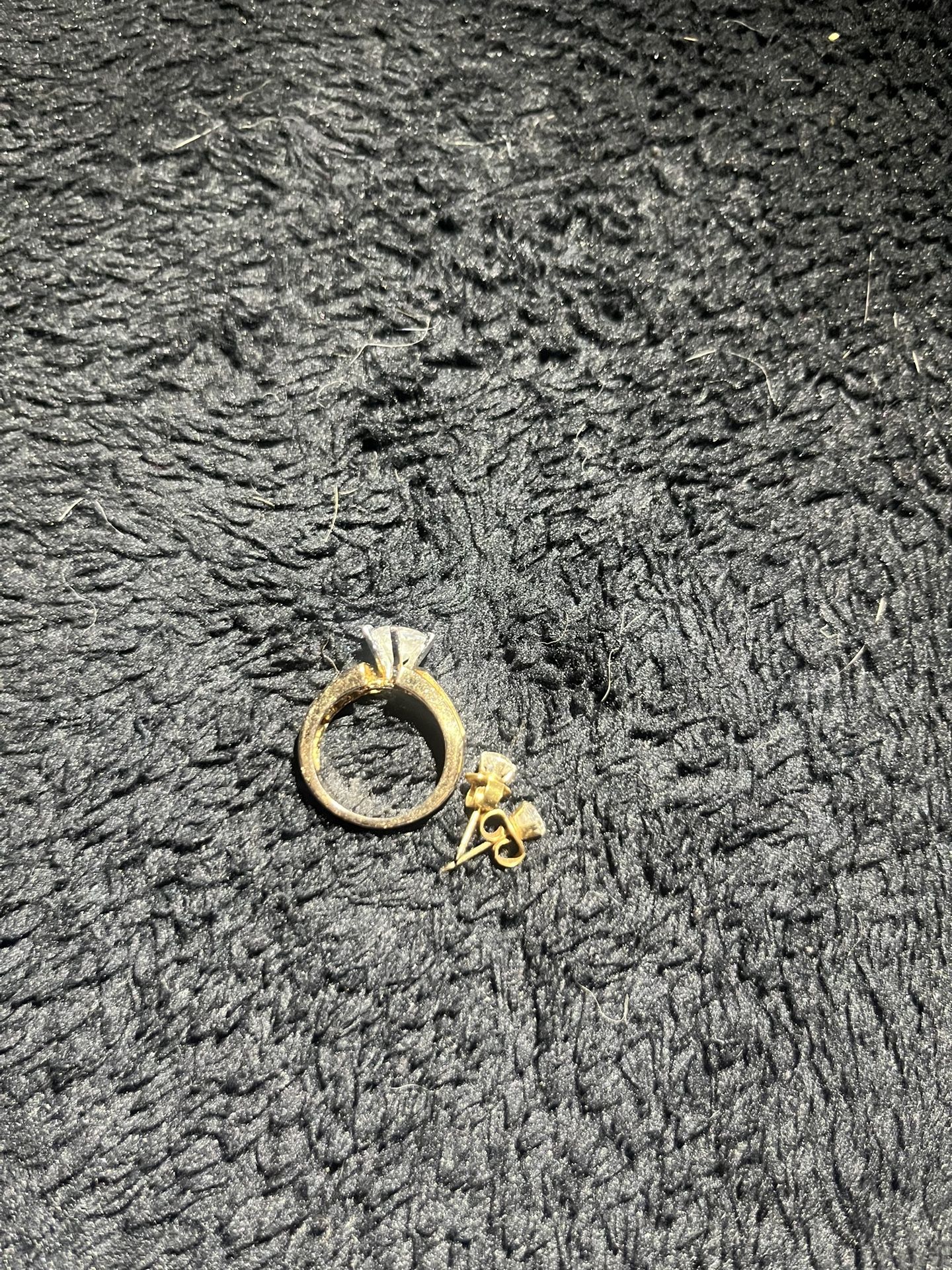 PLATED GOLD RING AND EARING SET