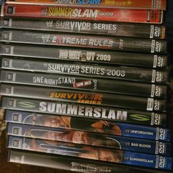 WWE Pay-per- View DvDs