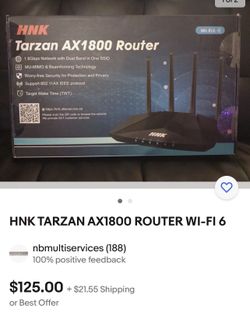 HNK Tarzan AX1800 Router Wifi 6