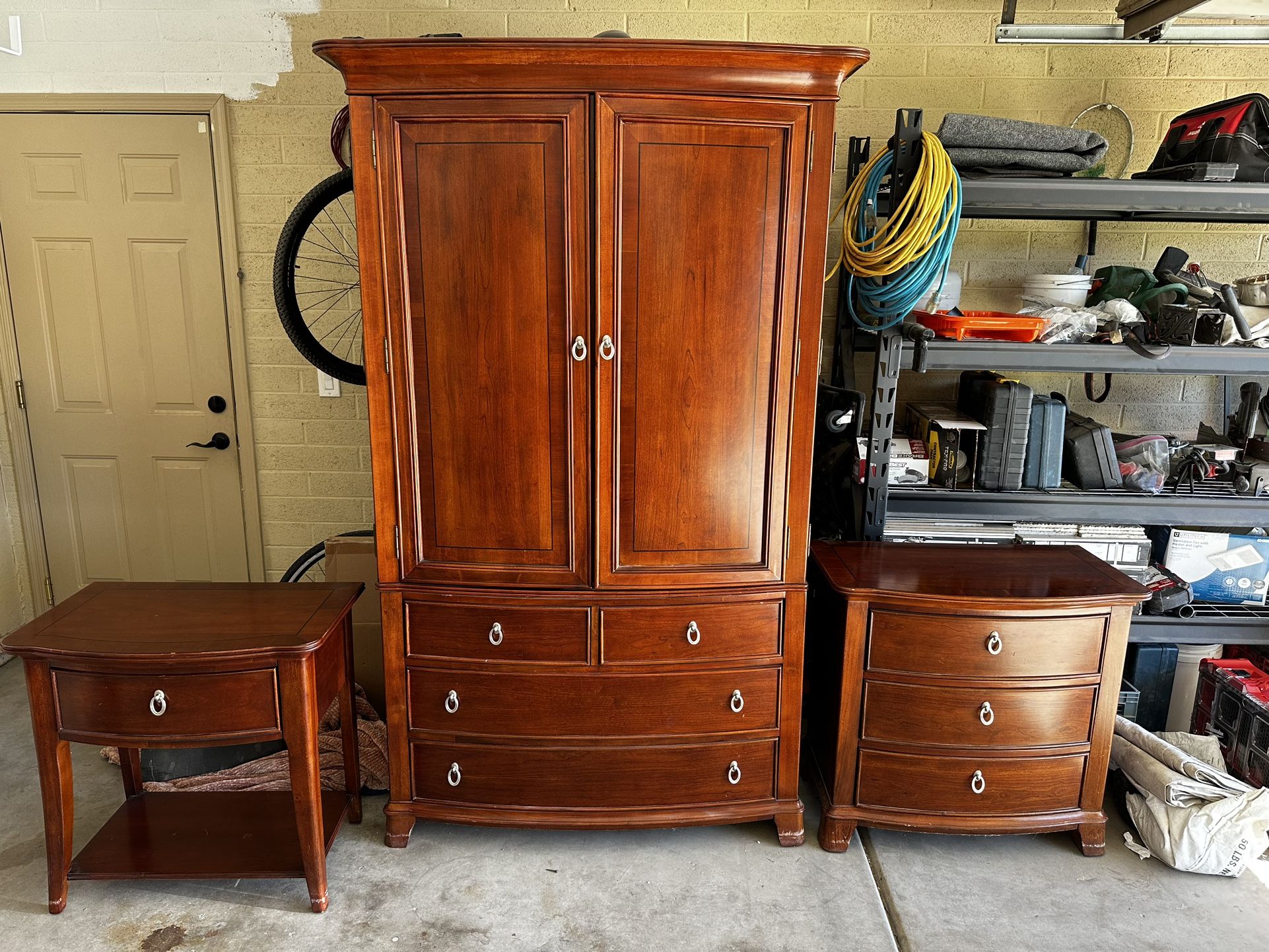 Armoire / Tv Cabinet Dresser With Small Dresser And Night Stand