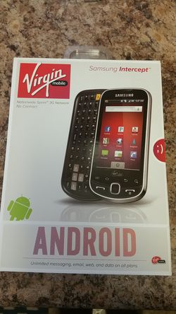 Samsung intercept Virgin Mobile new in box