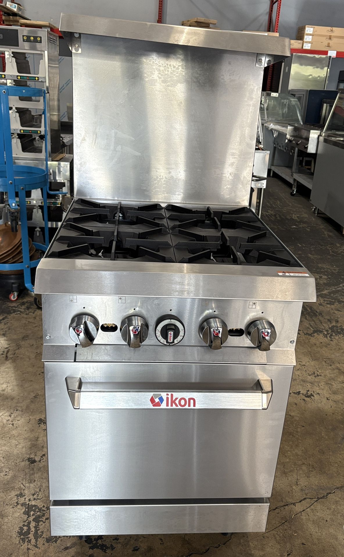 Four (4) 24” Burner Range With Oven