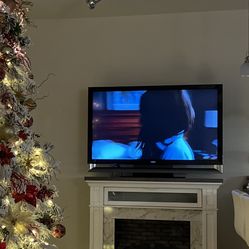 55” TV With Fireplace Stand