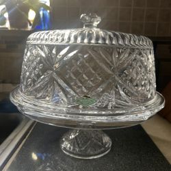 Shannon Crystal Cake Cover and Pedestal 