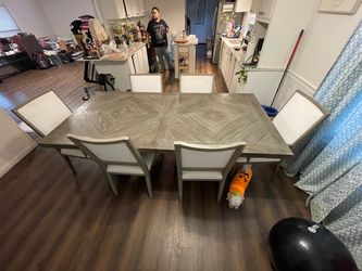Dining Table Set with 6 Chairs