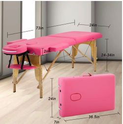 New pink massage/treatment table