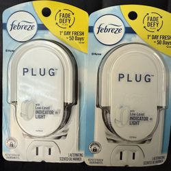 2-Pack Febreze Plug Air Freshener Oil Warmers – Fade Defy, Indicator Light