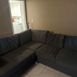 Dark Grey Sectional Couch 