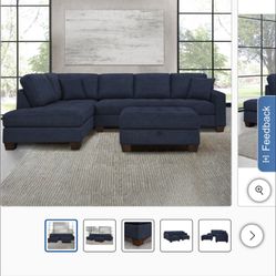 Large Couch With Storage Ottoman
