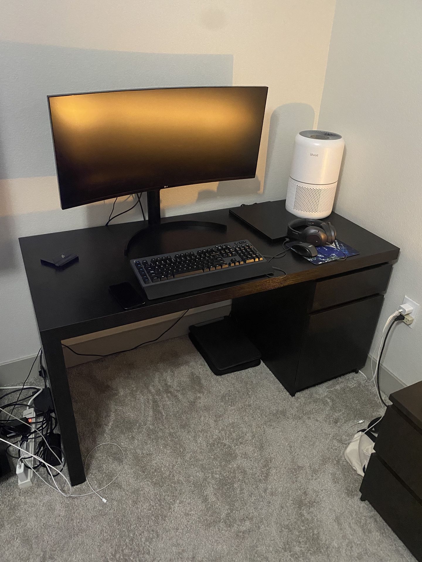 IKEA Black Desk 45x28.5x25.5