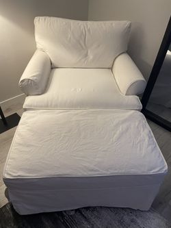 Snow White Chair and Ottoman