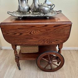 Vintage Wooden Tea Cart