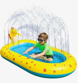 Inflatable Sprinkler Pool, 67 x 40 x 23 Inches