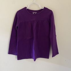 Garanimals -  Size 5 Girls Long Sleeve Purple Shirt - Pre-owned - Good Condition - Soft Fabric  