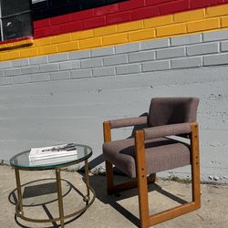 Vintage 1970s Superior Seating Sculptural Oak Armchair