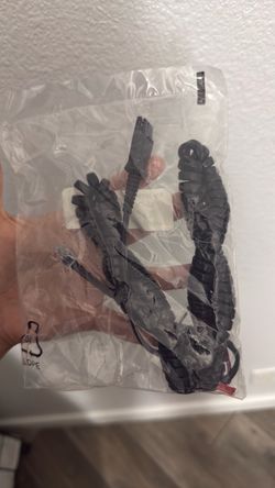 Black Coiled Telephone Handset Cord