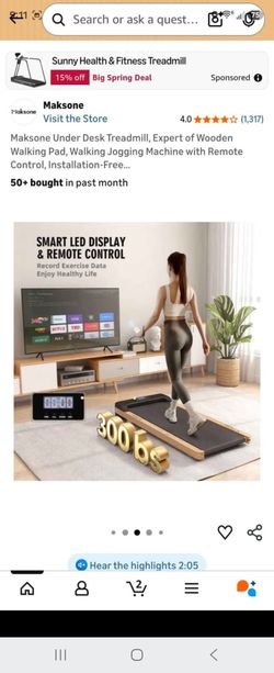 Brand new✅️ Under Desk Treadmill, Expert of Wooden Walking Pad, Walking Jogging Machine with RemoteUnder Desk Treadmill, Expert of Wooden Walking Pad,
